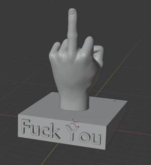 Fuck You desk and hood ornament decoration