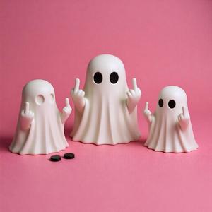 Halloween STL - Middle Finger Ghost