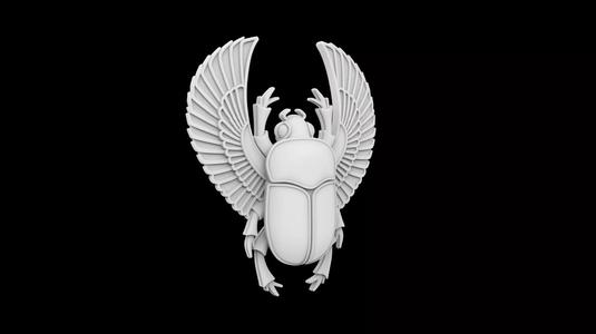 Winged Scarab Artefact 3D Print Model