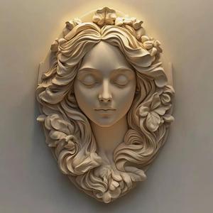 Virgin Mary Bas Relief  Classic Style