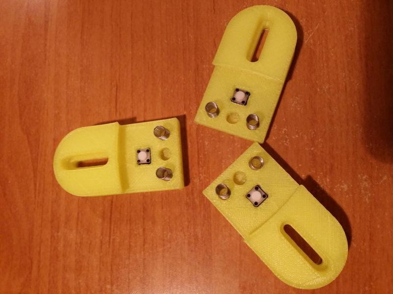 Kossel Mini round bed mount with tactile switch for bed autolevel