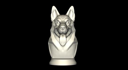 German Shepherd Polygonal Bust