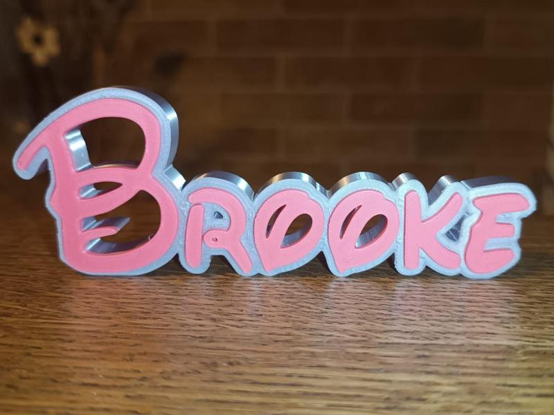 Disney Name Sign Brooke Kid Room Wall Decor Tag 