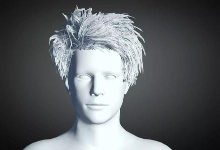 3D Hair style for Man 76 3D model