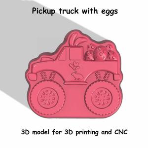 Pickup truck with eggs Stl File