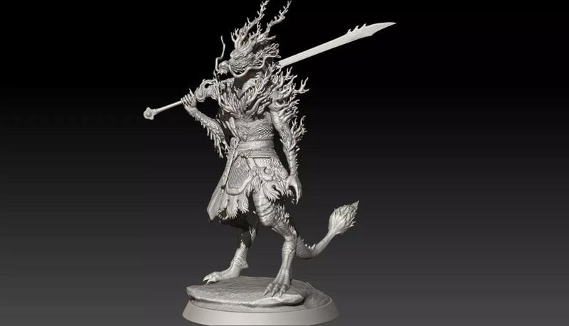 Cyan Loong-WuDuLong- Yaoguai King-BLACK MYTH WUKONG STL 3D PRINT