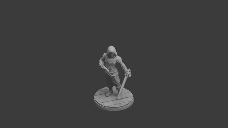 EDWARD KENWAY CUSTOM MINATURE DND ASSASSINS CREED BLACK FLAG