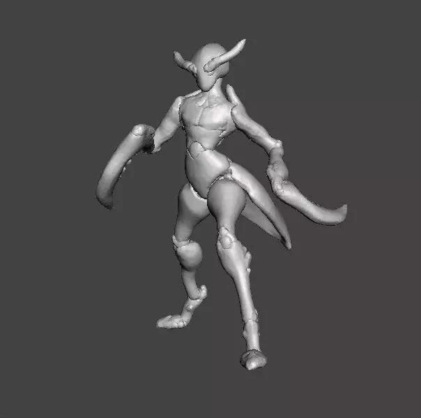 INSECTOID MANTIS WARRIOR MONSTER MINIATURE FANTASY SCIFI RPG DND