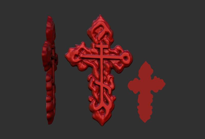 Cross stone  carved candle