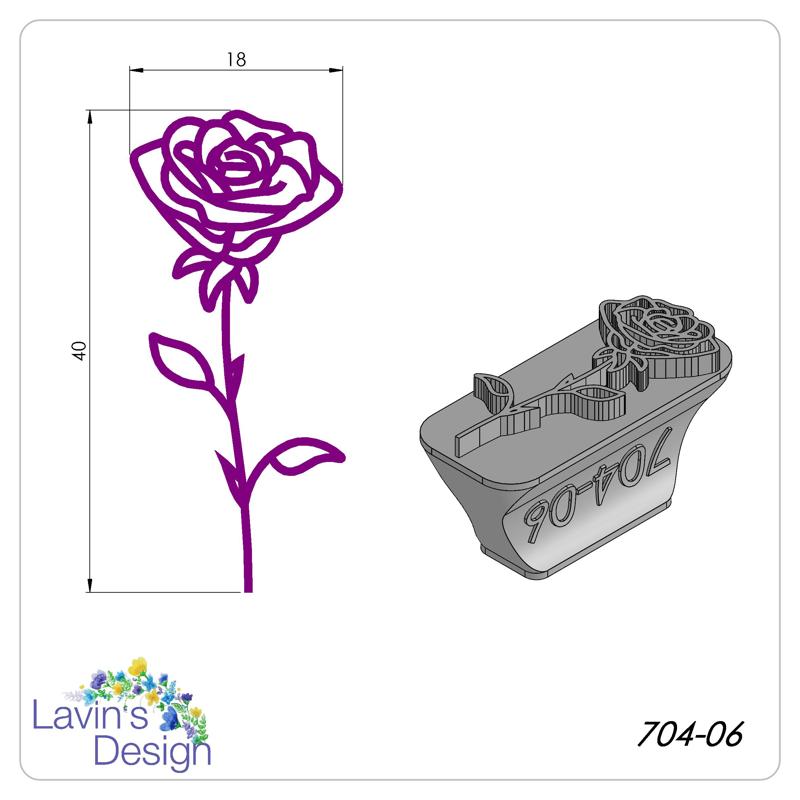POLYMER CLAY STAMP / BIRTH FLOWER / JUNE  / ROSE / LED704-06