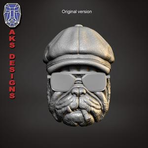 Gangster bulldog version 2 Bas relief wall art