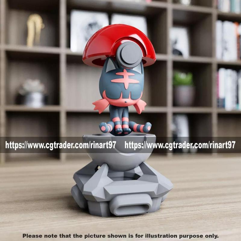 Litten in the pokeball from Pokemon