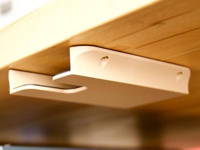 Under desk phone holder/tray, Distraction-free