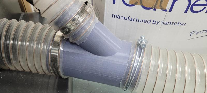 100mm pipe tee section to 60mm pipe