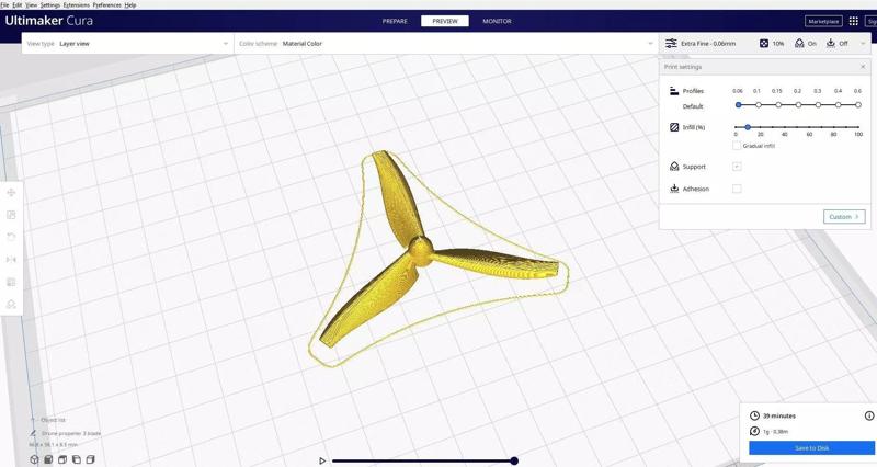 Drone propeller 3 blade