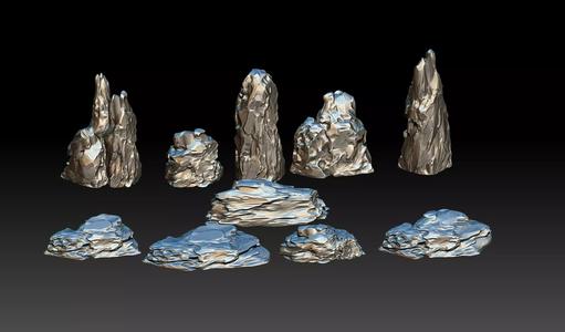 Stone Mountain Carving 3D Model STL Stone 3D Drawing ZB brush