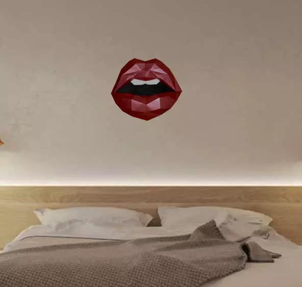 lips papercraft template