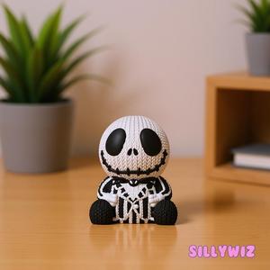 Cute Jack Skellington- Halloween -  Knitted - Crochet