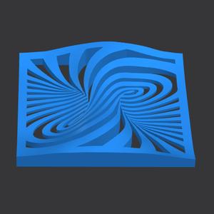 Optical Illusion Wall Art Panel – 3D STL for Modern Decoration | Optik İllüzyon Duvar Dekoru STL