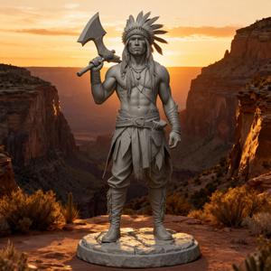 Warrior of the Plains – Tribal Hero 3D Printable Model