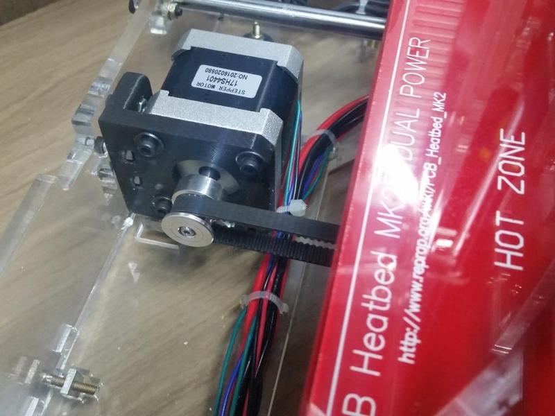 Suporte Base do Motor Y para Prusa i3 (Nema 17) - Acrylic Prusa i3 Y-axis Stepper Mount