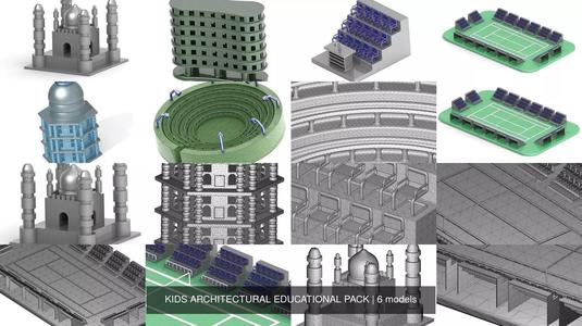 KIDS ARCHITECTURAL EDUCATIONAL PACK 3D Model Collection