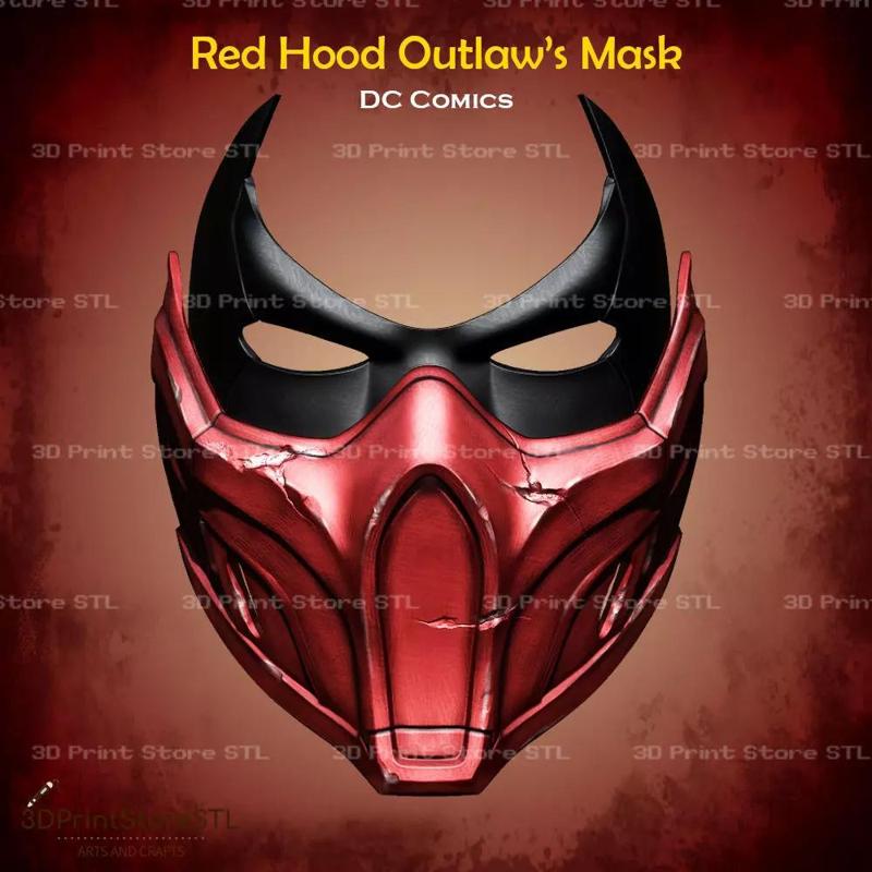 Red Hood Outlaw Mask Cosplay DC Comics - STL File