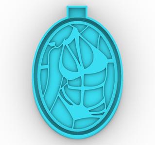 Sensual, sexy woman - freshie mold - STL for silicone mold