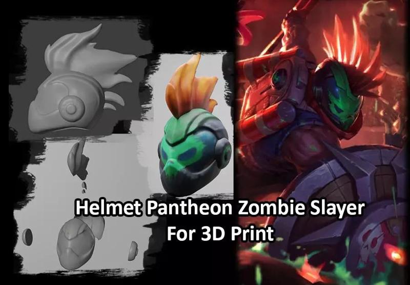 Helmet Pantheon Zombie Slayer - League Of Legends