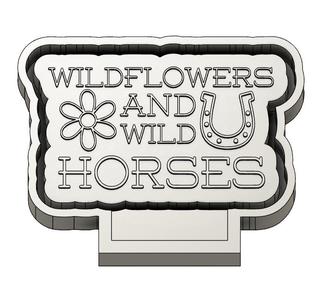 Wild Flowers and Wild Horses Freshie Mold With Matching Vent Clips STL