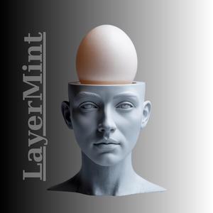 Realistic Human Head Egg Holder Bust – 3D Printable STL File