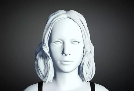 3D Hair style for Female 60 3D model