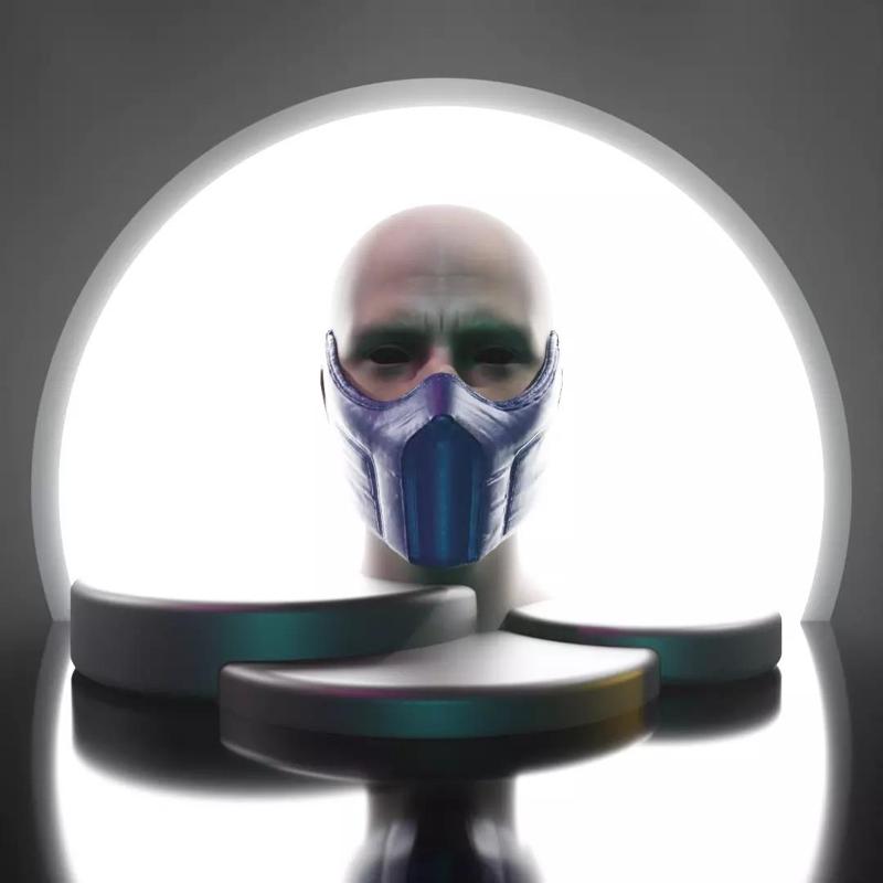 Cryomancers Calling Mask - Ultra-Detailed Mantle of Black Ice