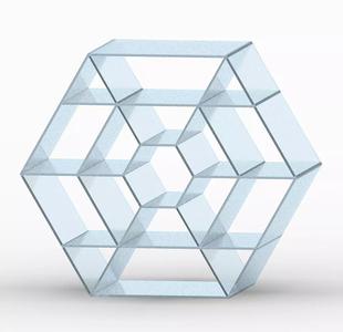 Glassy Hexagonal Shelf