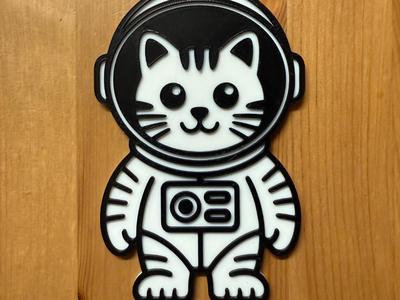 Cat Astronaut Wall Art