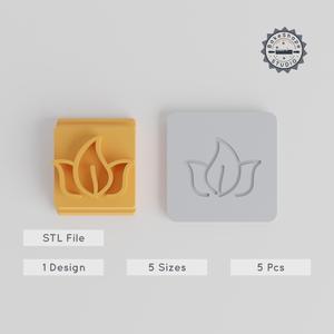 Leaf Stamp Tile Set, 5 Sizes for Clay, Cookies & Fondant, Nature Design, Botanical Motifs 20-40mm, Perfect for Baking & Crafts PRODUCT_4994