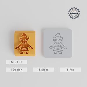 Goblin Stamp Tile Set, 5 Sizes, 20-40mm, Perfect for Clay, Cookies & Fondant, Halloween Collection PRODUCT_5667