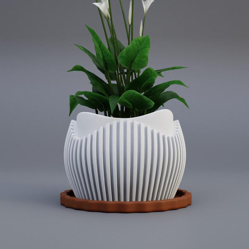 Striped Groove Planter