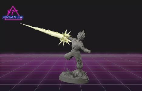 Vegetto from Dragon Ball with Spirit Sword