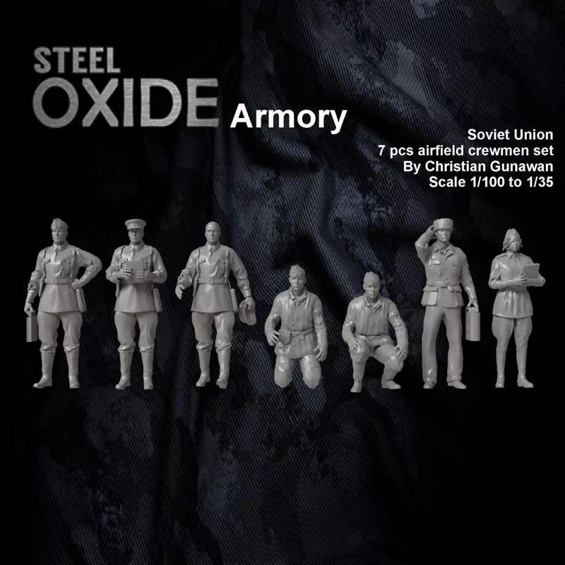 WWII Soviet Union airfield crewmen set 2 for 3D printing
