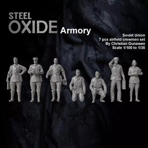 WWII Soviet Union airfield crewmen set 2 for 3D printing