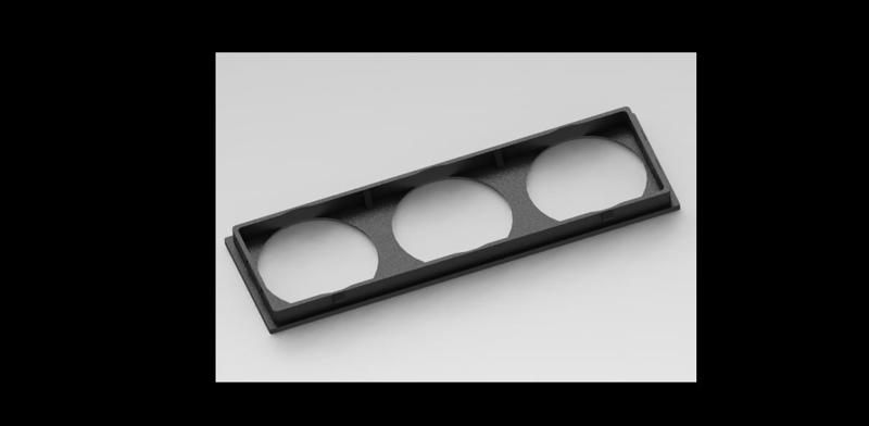 Support 3 clocks 52mm STEREO VW GOL G1, SAVEIRO, PARATI, VOYAGE, SENDA, FOX, AMAZON