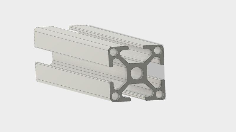 30X30 8mm Slot Extruded Aluminium 500mm Length
