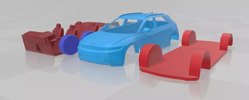 Hyundai Ioniq 5 XRT 2025 - Separate Parts STL Model