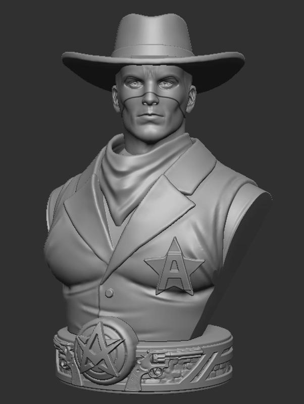 Cowboy Captain America Bust