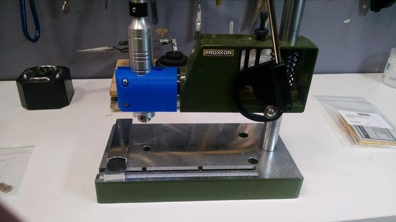 Adapter for Proxxon (28606) MICROMOT Drill Stand to FOREDOM 30 flex shaft