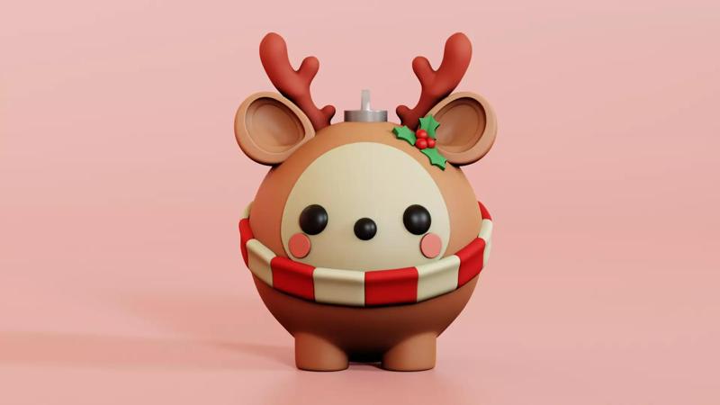 Reindeer Christmas Sphere