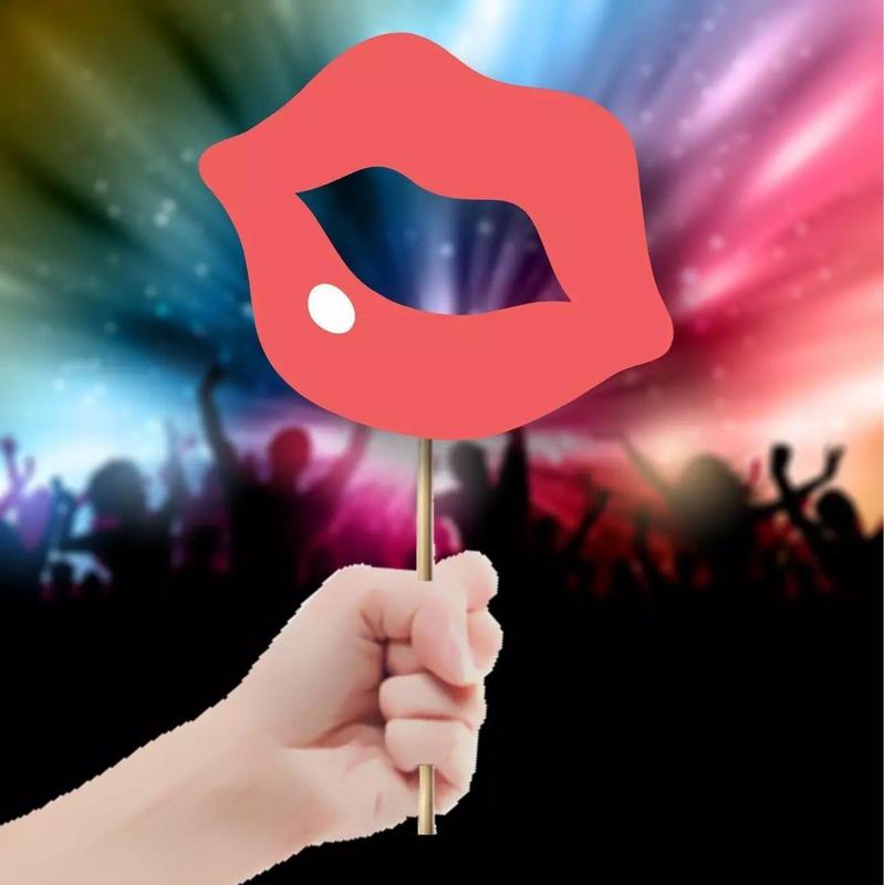 GLOBO MENSAJE FIESTA LIPS LABIOS