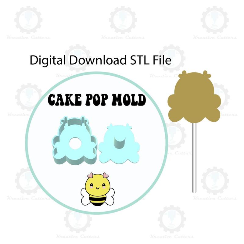 Valentines Bumblebee Cake Pop Mold | Digital Download STL File