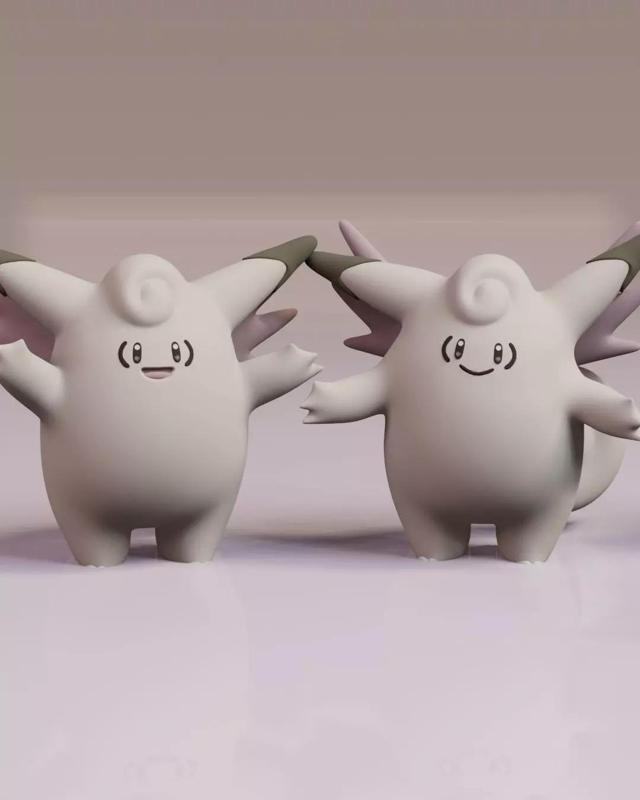 Clefable Pokemon Fanart 2 Poses